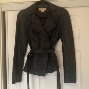 Super Cute!!  Michael Kors Leather Jacket w/Belt